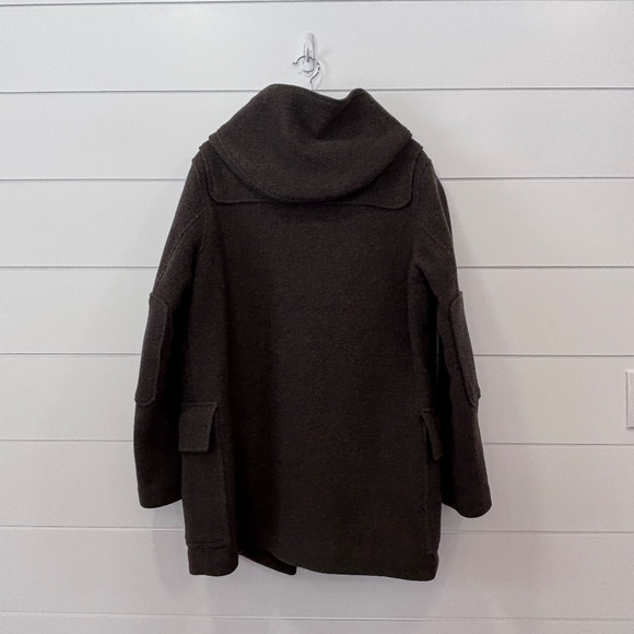 Gap wool blend dark green duffle jacket toggle closure with hood size M - Picture 3 of 16